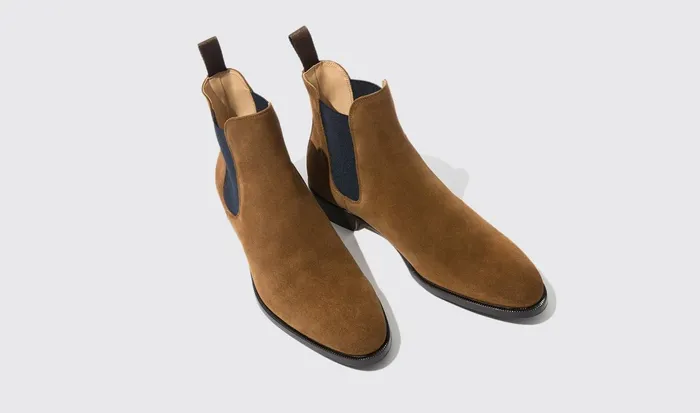 Scarosso Chelsea Boots Men Giancarlo Tabacco Tobacco Suede