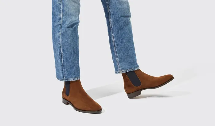 Scarosso Chelsea Boots Men Giancarlo Tabacco Tobacco Suede