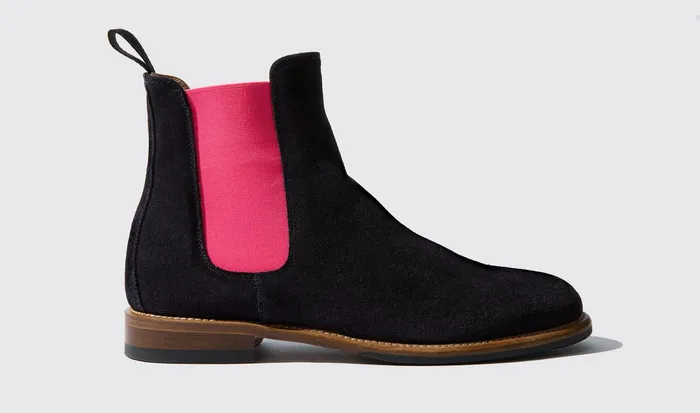 Scarosso Chelsea Boots Women Bruna Blu Blue 8211 Suede