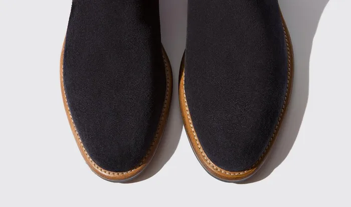 Scarosso Chelsea Boots Women Bruna Blu Blue 8211 Suede