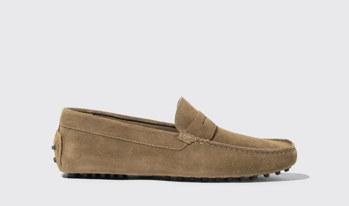 Scarosso Driving Shoes Men Michael Beige Suede Beige 8211 Suede