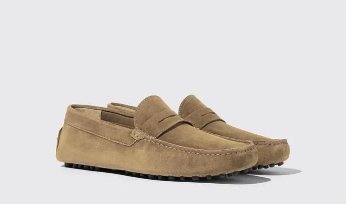 Scarosso Driving Shoes Men Michael Beige Suede Beige 8211 Suede