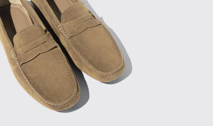 Scarosso Driving Shoes Men Michael Beige Suede Beige 8211 Suede