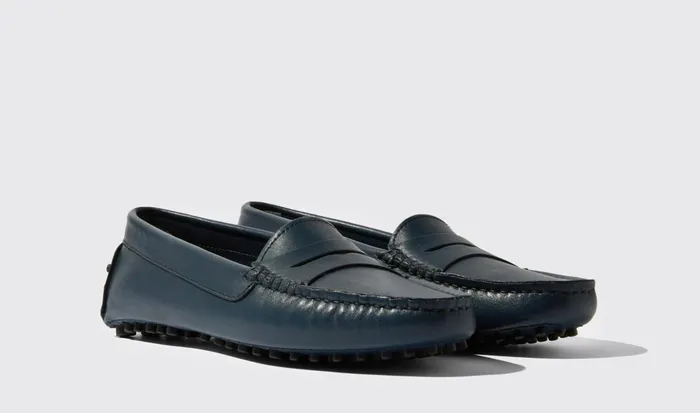 Scarosso Driving Shoes Women Ashley Blue Blue 8211 Calf