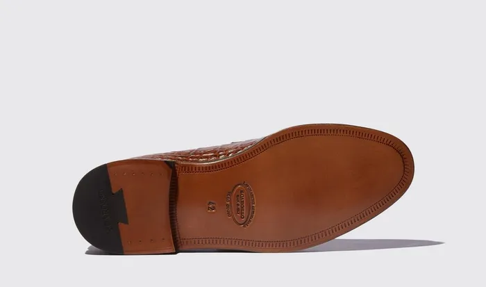 Scarosso Loafers Men Stefano Marrone Cocco Brown 8211 Crocoprinted Calf