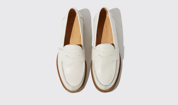 Scarosso Loafers Women Harper White White 8211 Calf Leather