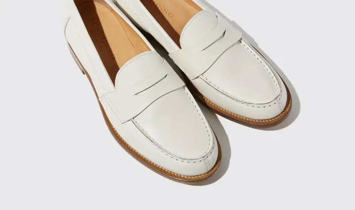 Scarosso Loafers Women Harper White White 8211 Calf Leather