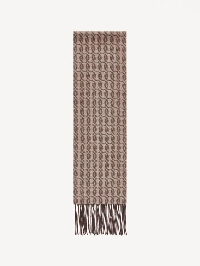 Scarves Women By Malene Birger Monni WoolBlend Scarf Grey Brown Melange