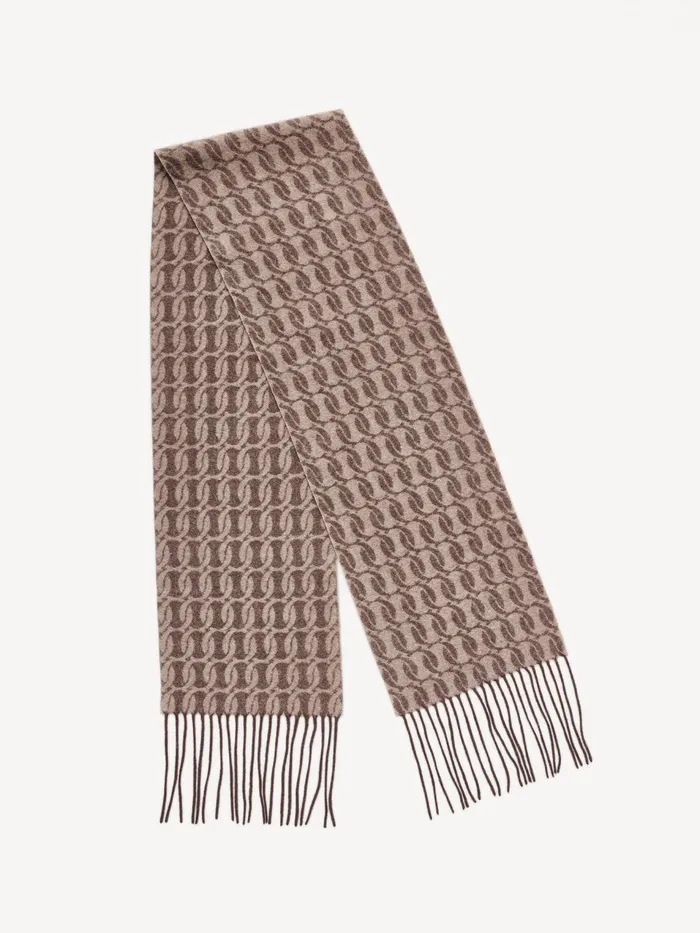Scarves Women By Malene Birger Monni WoolBlend Scarf Grey Brown Melange