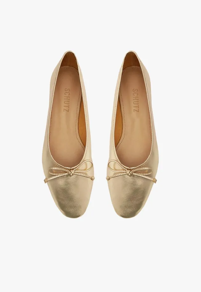 Schutz Shoes Ballerinas Women Arissa Gold Schutz Shoes Ballerinas Women Arissa Gold