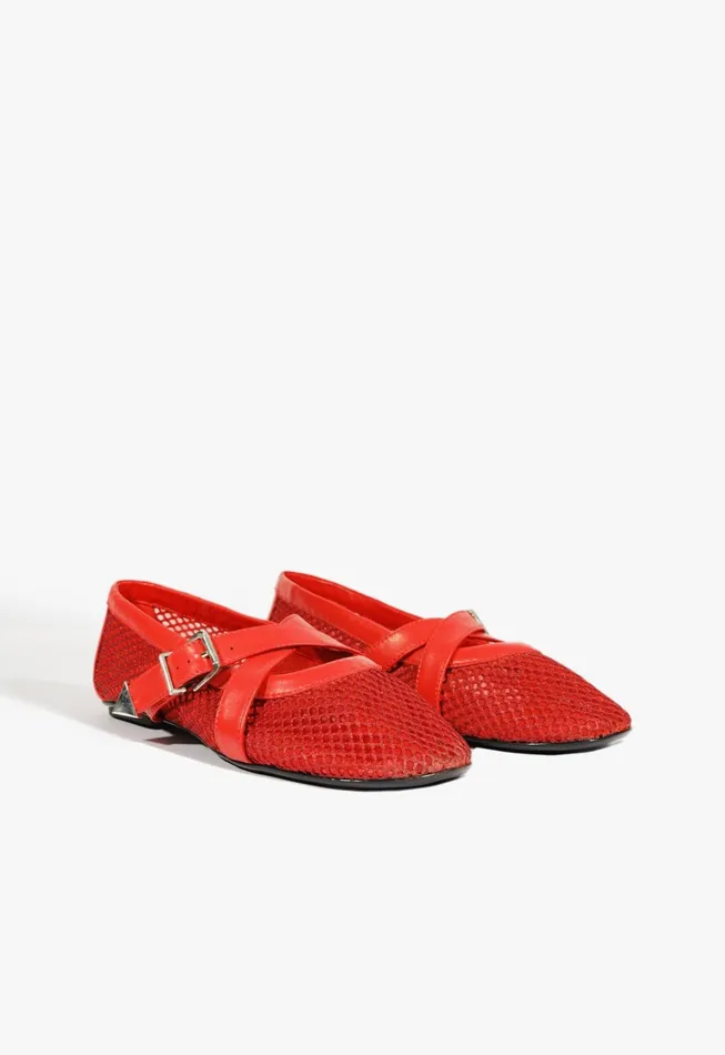 Schutz Shoes Ballerinas Women Nadine Ballet Flat Red