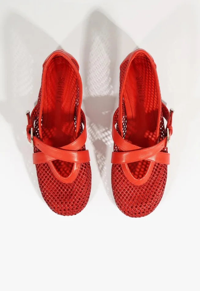 Schutz Shoes Ballerinas Women Nadine Ballet Flat Red