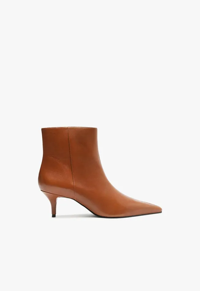 Schutz Shoes Booties Women Mikki Mid Bootie Brown