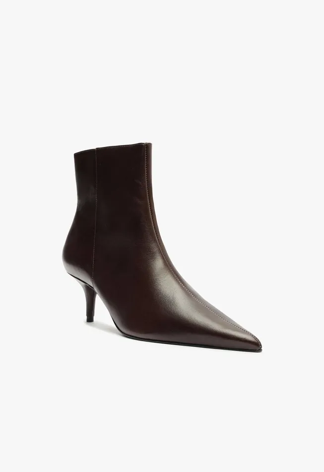 Schutz Shoes Booties Women Mikki Mid Bootie Brown