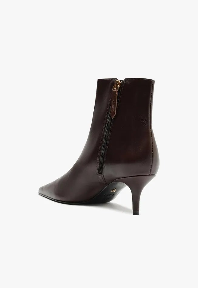 Schutz Shoes Booties Women Mikki Mid Bootie Brown