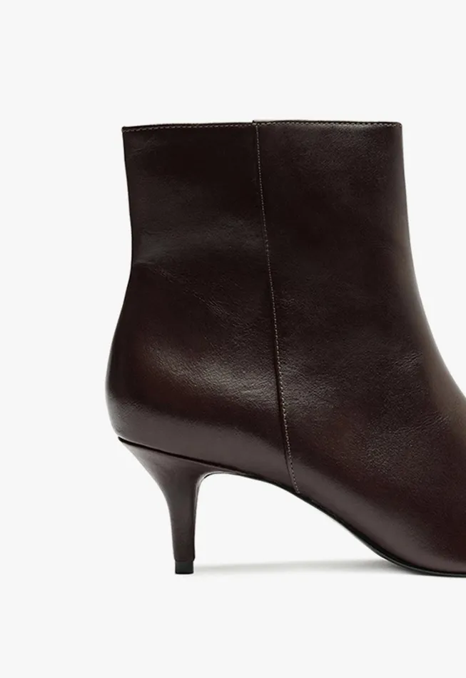 Schutz Shoes Booties Women Mikki Mid Bootie Brown