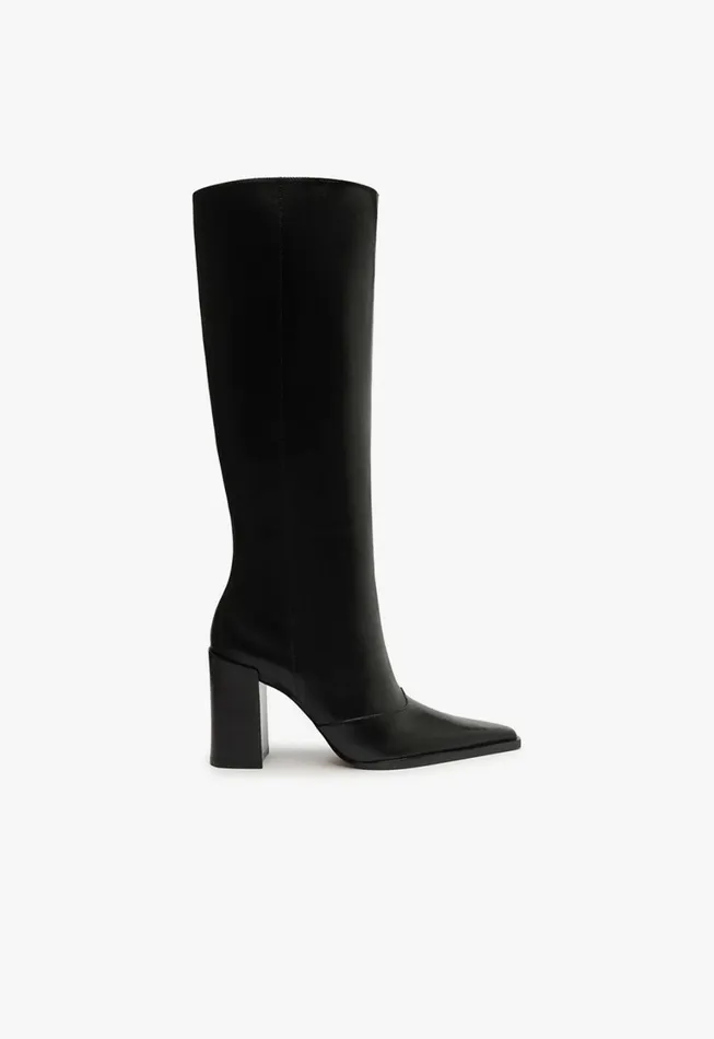 Schutz Shoes Boots Women Raffaela Up Leather Boot Black