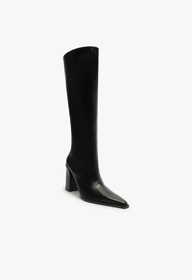 Schutz Shoes Boots Women Raffaela Up Leather Boot Black