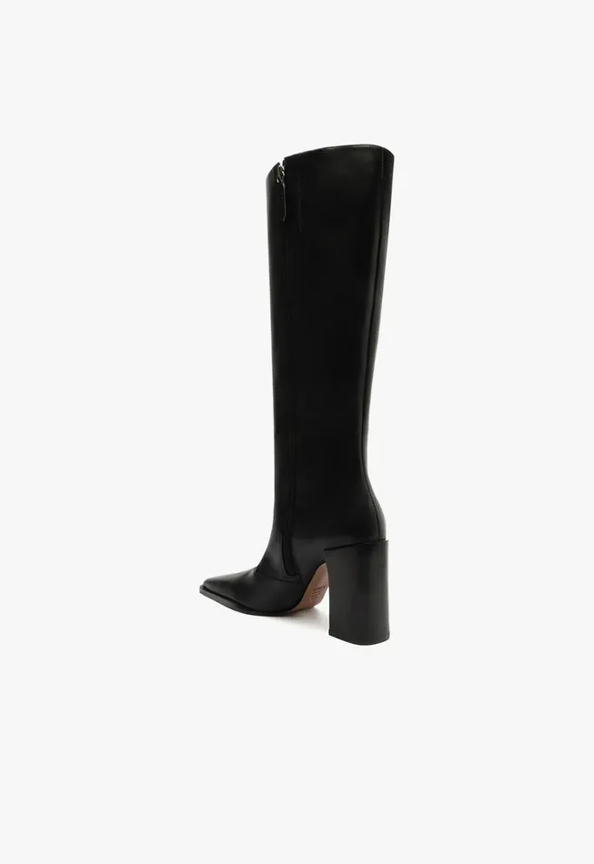 Schutz Shoes Boots Women Raffaela Up Leather Boot Black