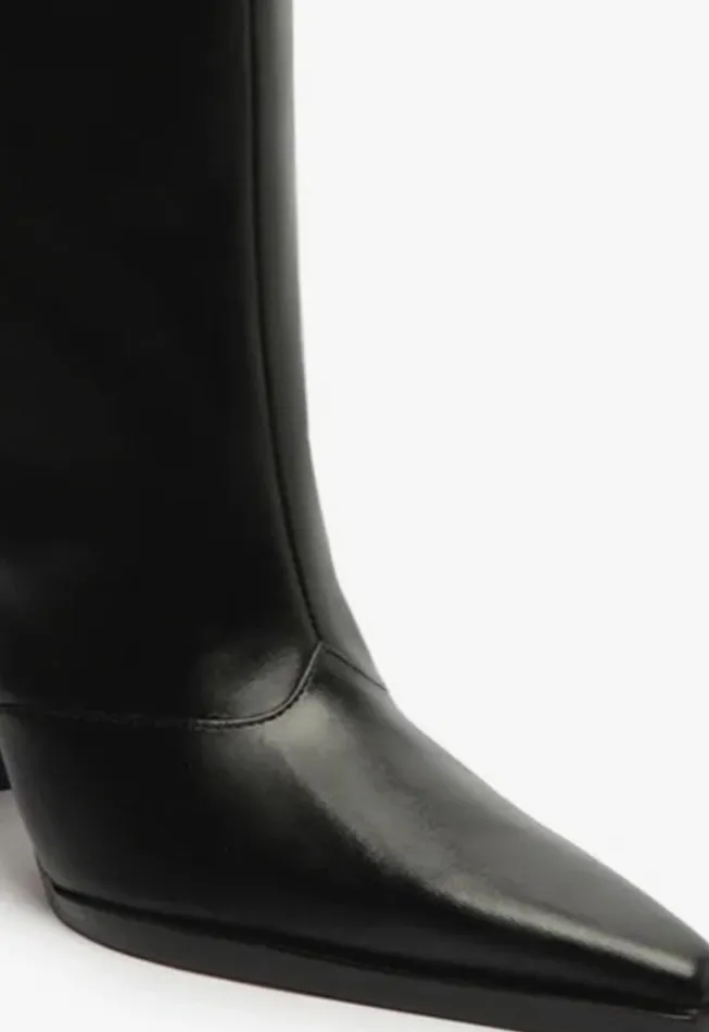 Schutz Shoes Boots Women Raffaela Up Leather Boot Black