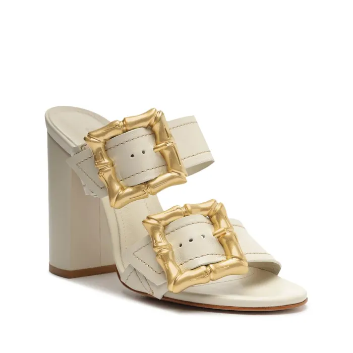 Schutz Shoes Enola Women Enola Leather Sandal Pearl