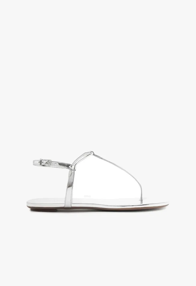 Schutz Shoes Flats Women Elsha Flat Sandal Silver