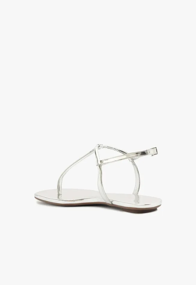Schutz Shoes Flats Women Elsha Flat Sandal Silver
