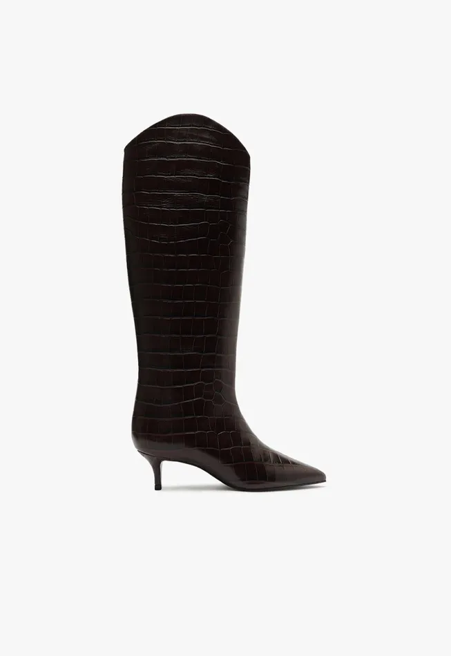 Schutz Shoes Maryana Boots Women Maryana Lo Wide Boot Brown