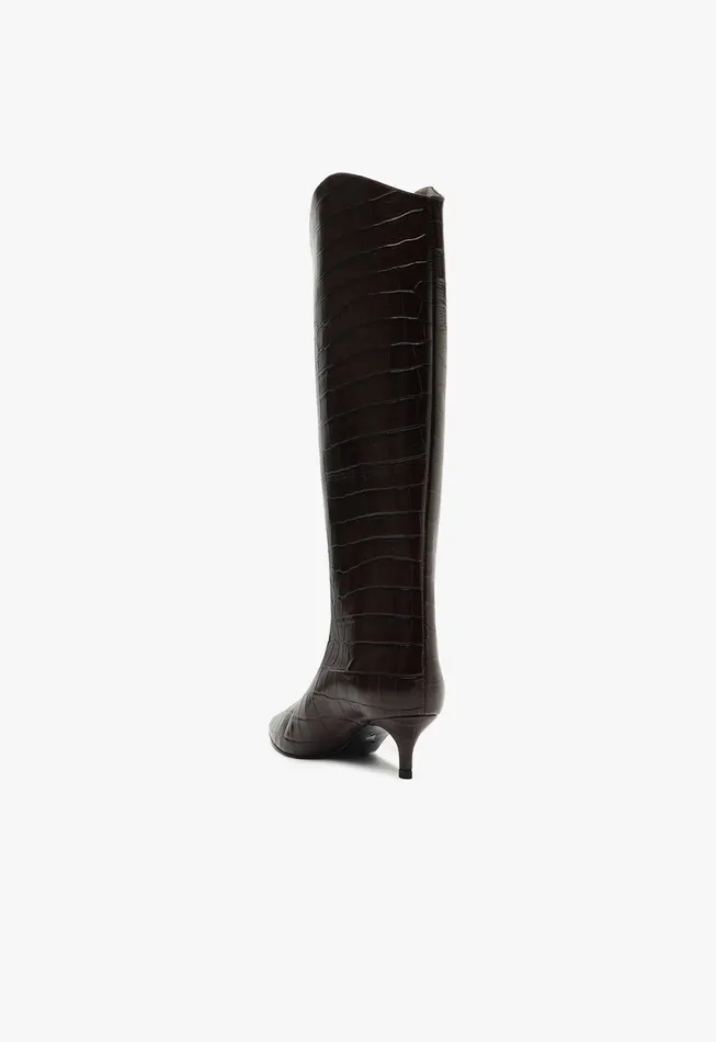 Schutz Shoes Maryana Boots Women Maryana Lo Wide Boot Brown
