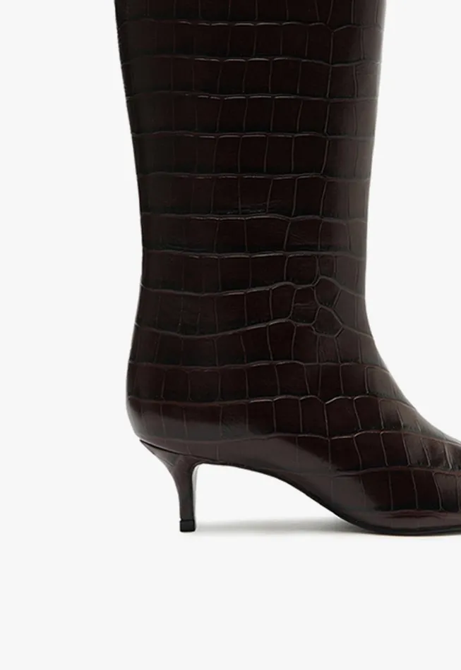 Schutz Shoes Maryana Boots Women Maryana Lo Wide Boot Brown