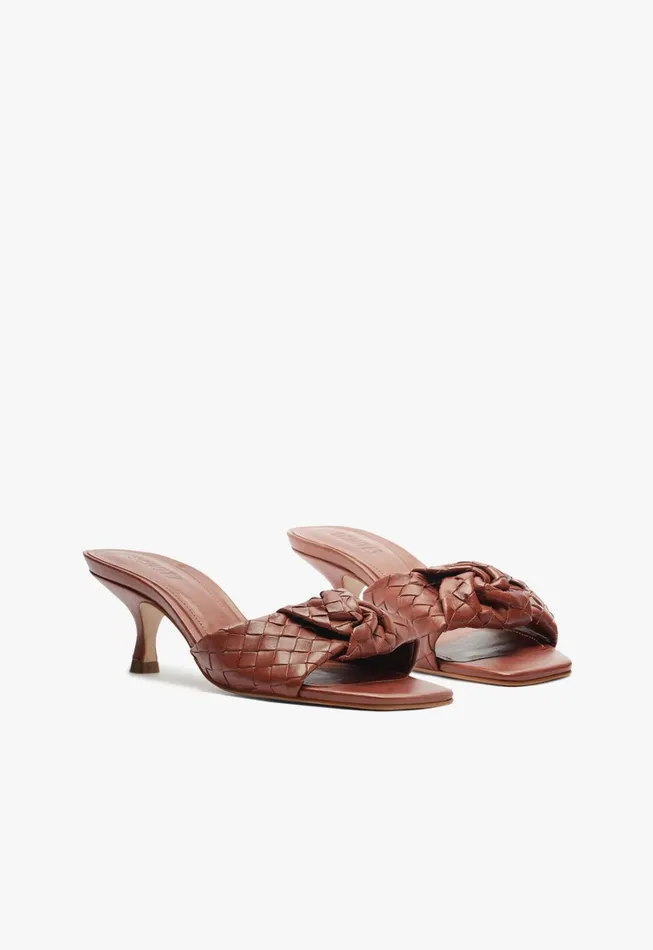 Schutz Shoes Mules Women Kareena Knot Mule Sandal Brown