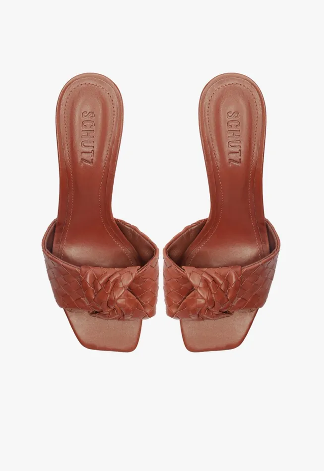 Schutz Shoes Mules Women Kareena Knot Mule Sandal Brown