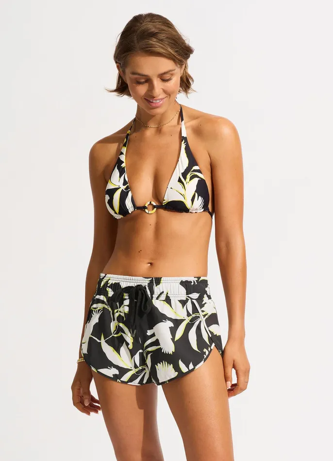 Seafolly Birds Of Paradise Boardshort 8211 Black Women Boardshorts