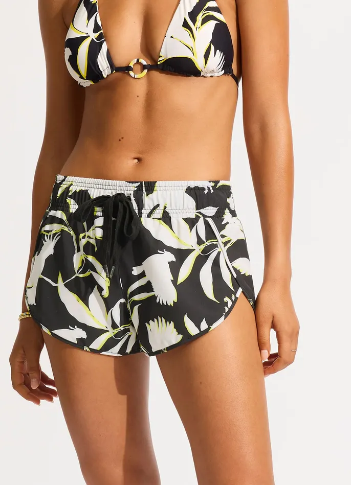 Seafolly Birds Of Paradise Boardshort 8211 Black Women Boardshorts Seafolly Birds Of Paradise Boardshort 8211 Black Women Boardshorts