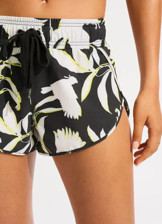 Seafolly Birds Of Paradise Boardshort 8211 Black Women Boardshorts Seafolly Birds Of Paradise Boardshort 8211 Black Women Boardshorts