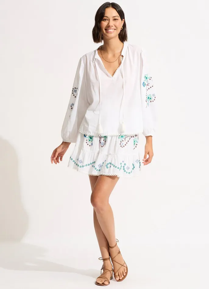 Seafolly Eden Embroidery Top 8211 White Women Tops