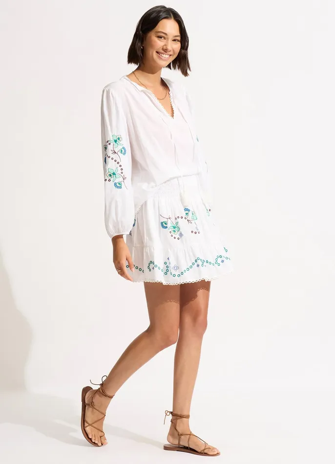 Seafolly Eden Embroidery Top 8211 White Women Tops Seafolly Eden Embroidery Top 8211 White Women Tops