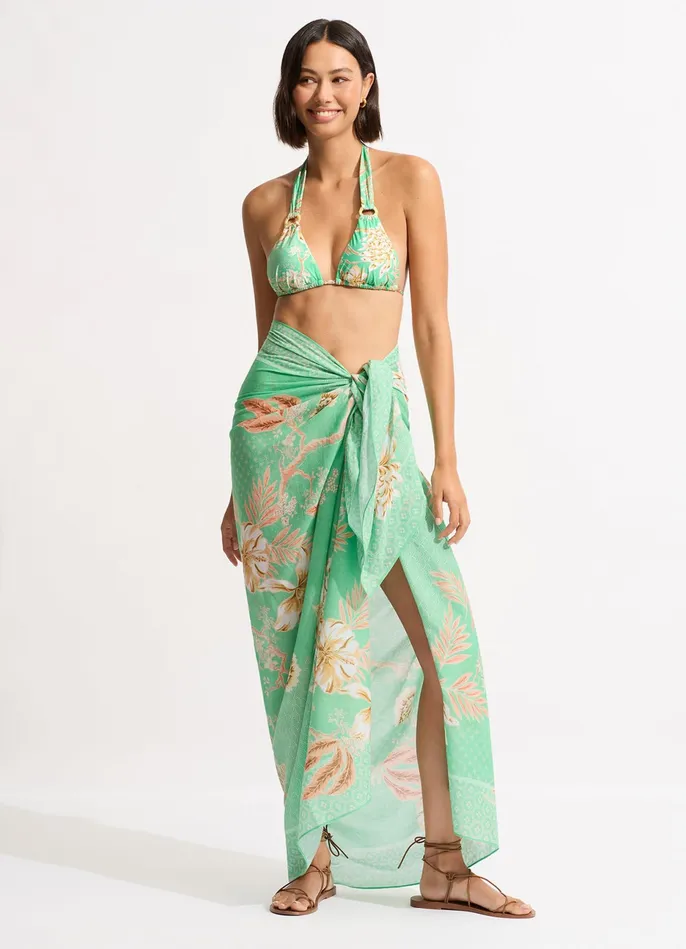 Seafolly Eden Sarong 8211 Mint Women Skirts and Sarongs