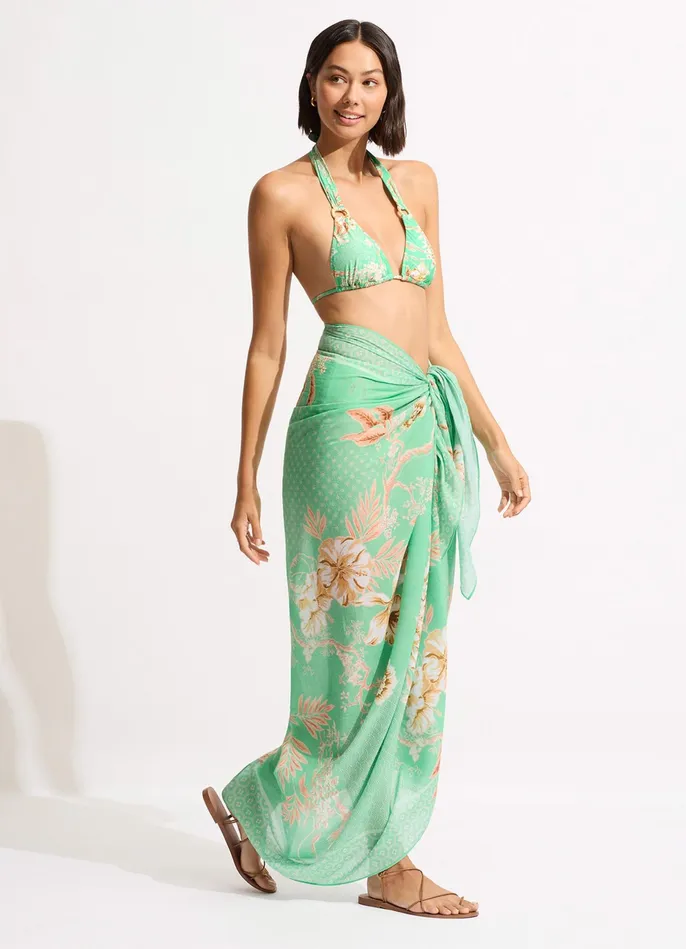 Seafolly Eden Sarong 8211 Mint Women Skirts and Sarongs Seafolly Eden Sarong 8211 Mint Women Skirts and Sarongs