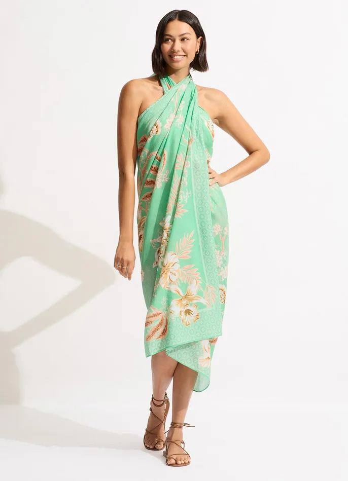 Seafolly Eden Sarong 8211 Mint Women Skirts and Sarongs Seafolly Eden Sarong 8211 Mint Women Skirts and Sarongs