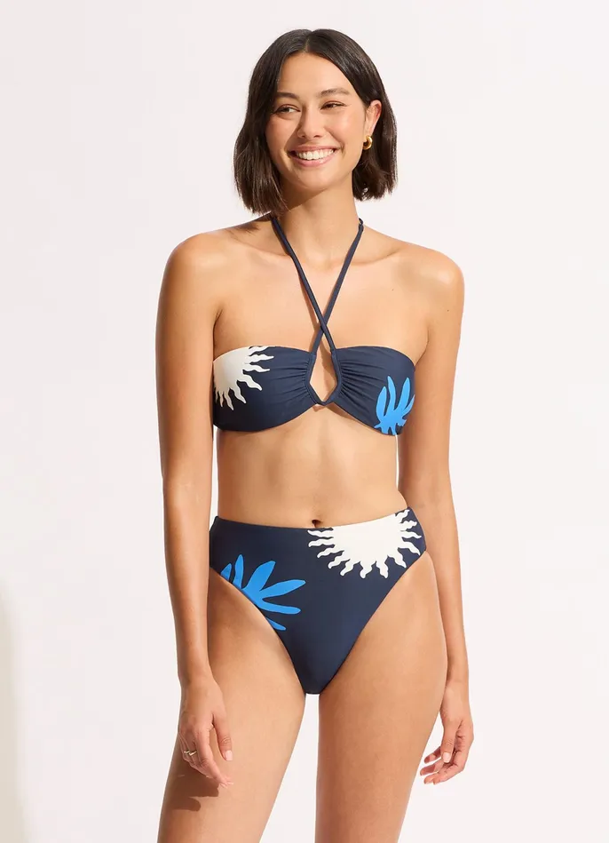 Seafolly La Palma Diamond Wire Bandeau Bikini Top 8211 True Navy Women Bandeau Seafolly La Palma Diamond Wire Bandeau Bikini Top 8211 True Navy Women Bandeau