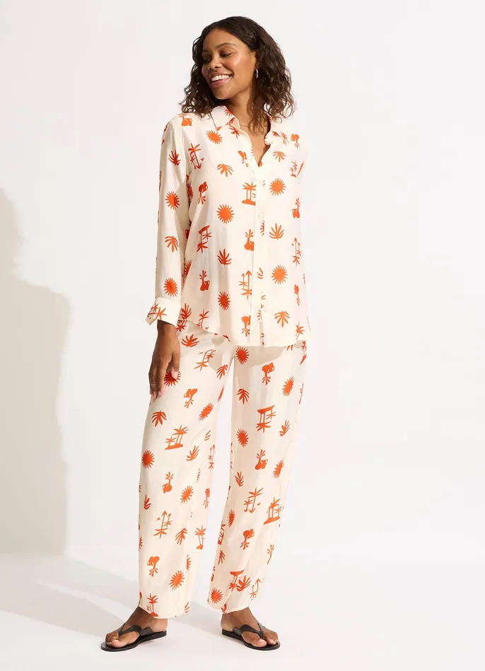Seafolly La Palma Silk Shirt 8211 Tamarillo Women Tops Seafolly La Palma Silk Shirt 8211 Tamarillo Women Tops
