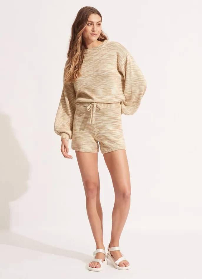 Seafolly Marl Knit Jumper 8211 Sand Women Tops