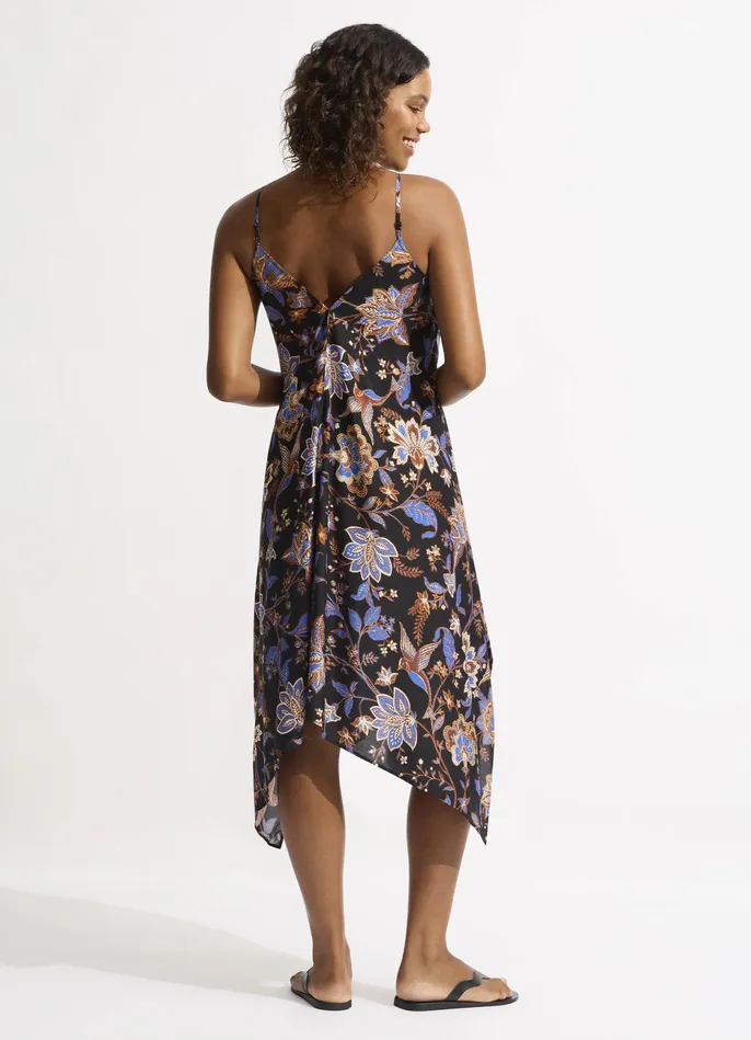 Seafolly Silk Road Scarf Dress 8211 Black Women Beach Dresses