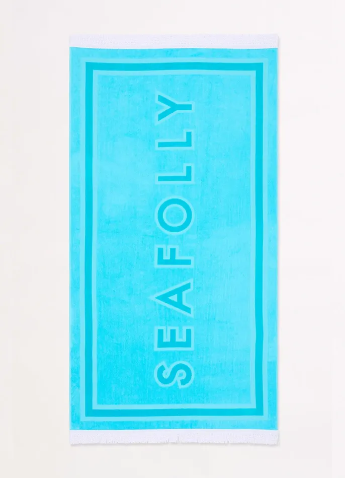 Seafolly Summer Solstice Towel 8211 Atoll Blue Women Beach Towels Seafolly Summer Solstice Towel 8211 Atoll Blue Women Beach Towels