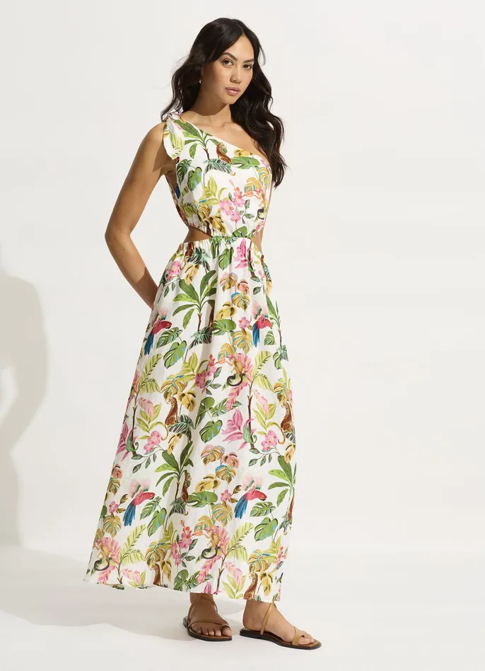 Seafolly Tropica Midi Dress 8211 Ecru Women Beach Dresses Seafolly Tropica Midi Dress 8211 Ecru Women Beach Dresses
