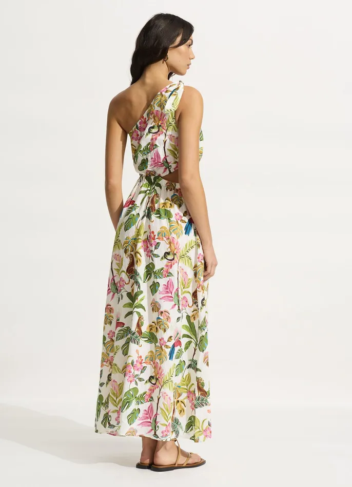 Seafolly Tropica Midi Dress 8211 Ecru Women Beach Dresses Seafolly Tropica Midi Dress 8211 Ecru Women Beach Dresses