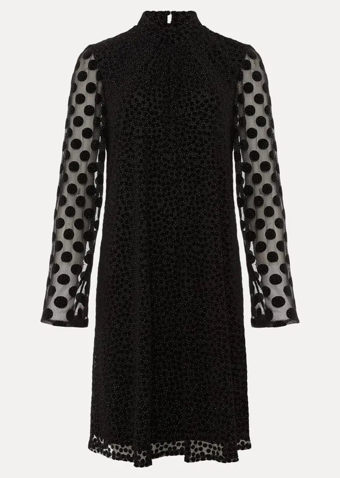 Sevina Spot Tunic Dress Black Women Phase Eight Dresses