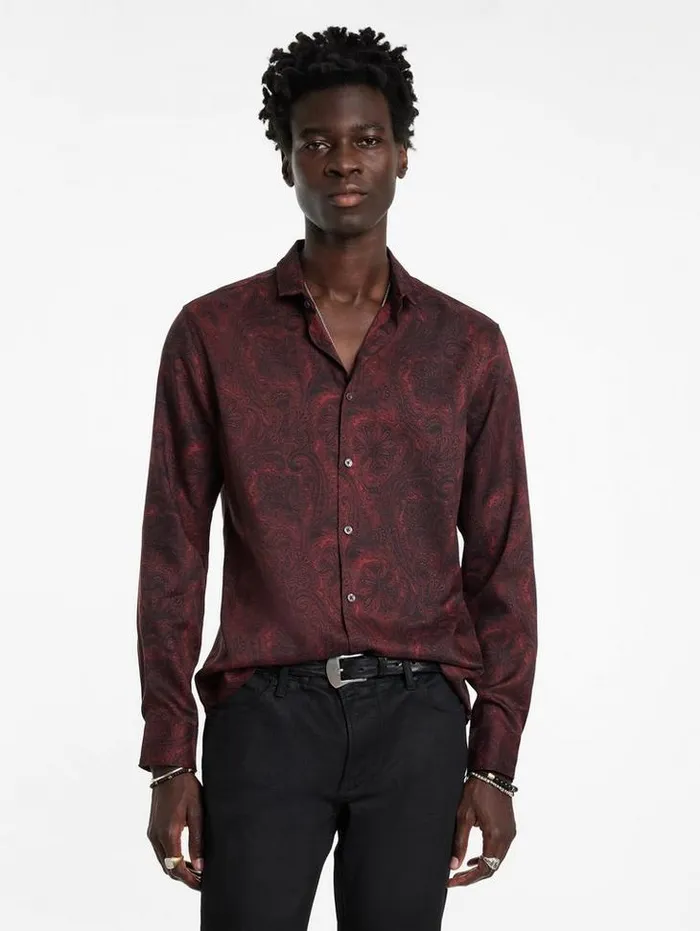 Shirts Men John Varvatos ORCHARD SHIRT Berry