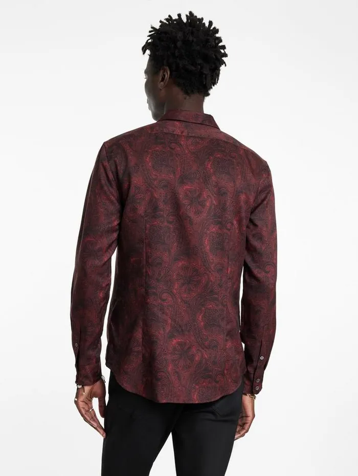 Shirts Men John Varvatos ORCHARD SHIRT Berry